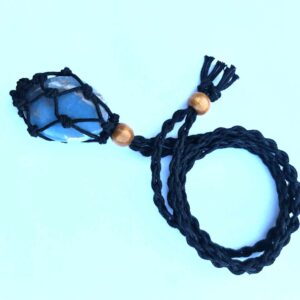 Ketting edelsteenhouder zwart